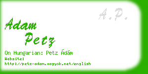 adam petz business card